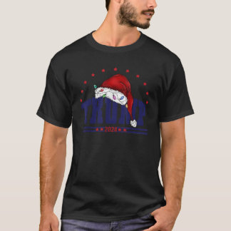 Donald Trump USA 2024 Kerstman Pet Kerst T-shirt