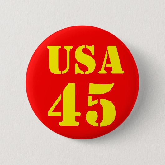 Donald Trump USA 45 Ronde Button 5,7 Cm (Voorkant)