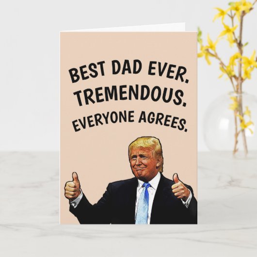 DONALD TRUMP VADER VERJAARDAG GEWELDIGE KAARTEN (Gele Bloem)