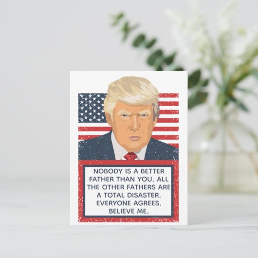 Donald Trump Vaderdag Briefkaart (Staand voorkant)