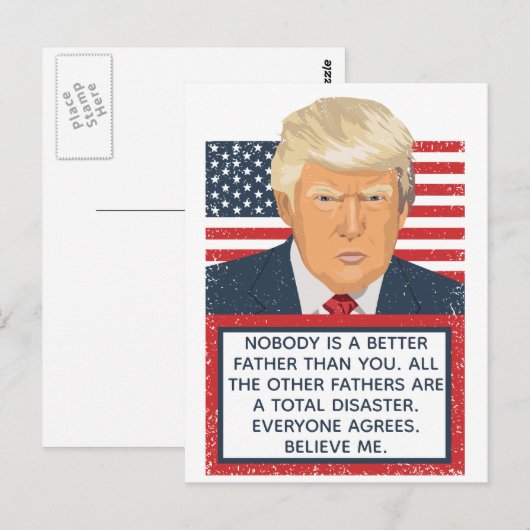 Donald Trump Vaderdag Briefkaart (Voorkant / Achterkant)