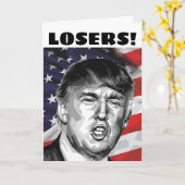 DONALD TRUMP VADERDAG KAARTEN "LOSERS!" (Gele Bloem)