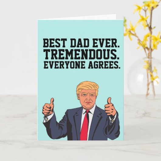 DONALD TRUMP VADERDAG WENSKAARTEN KAART (Gele Bloem)