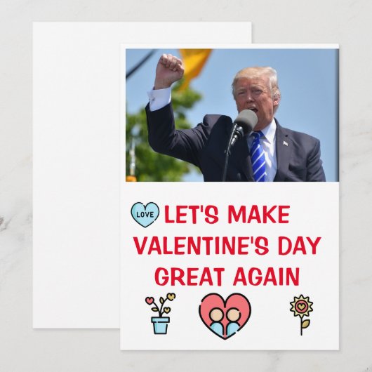 donald trump Valentijnsdag FUNNY Holiday Card Feestdagenkaart (Voorkant / Achterkant)