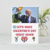 donald trump Valentijnsdag FUNNY Holiday Card Feestdagenkaart (Staand voorkant)
