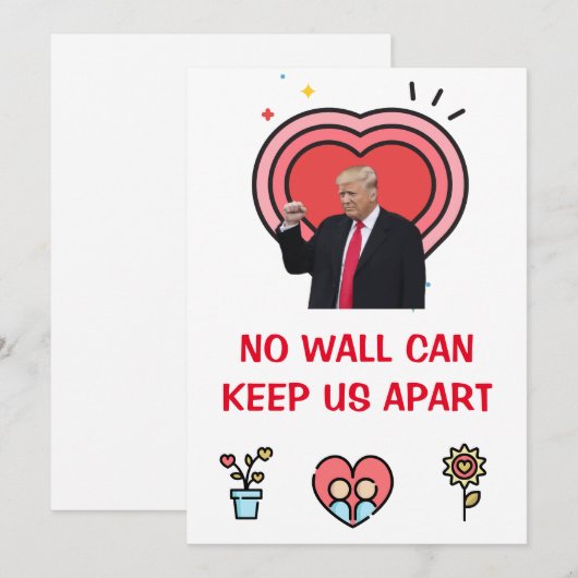 donald trump Valentijnsdag FUNNY Holiday Card Feestdagenkaart (Voorkant / Achterkant)