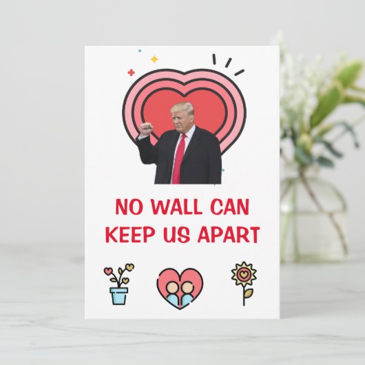 donald trump Valentijnsdag FUNNY Holiday Card Feestdagenkaart (Staand voorkant)