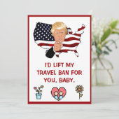 donald trump Valentijnsdag FUNNY Holiday Card Feestdagenkaart (Staand voorkant)