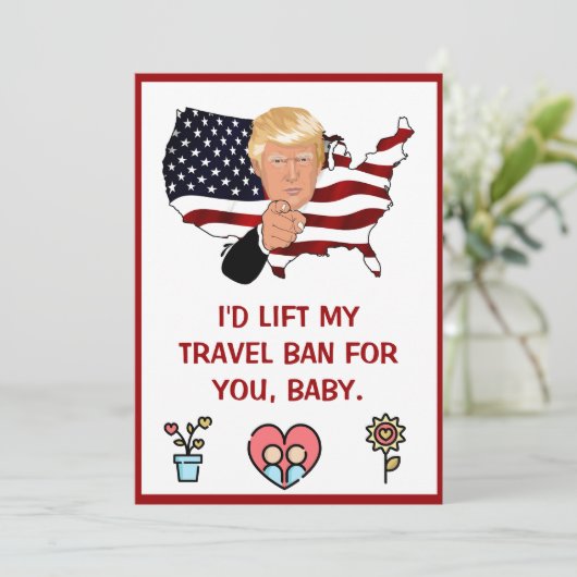 donald trump Valentijnsdag FUNNY Holiday Card Feestdagenkaart (Staand voorkant)