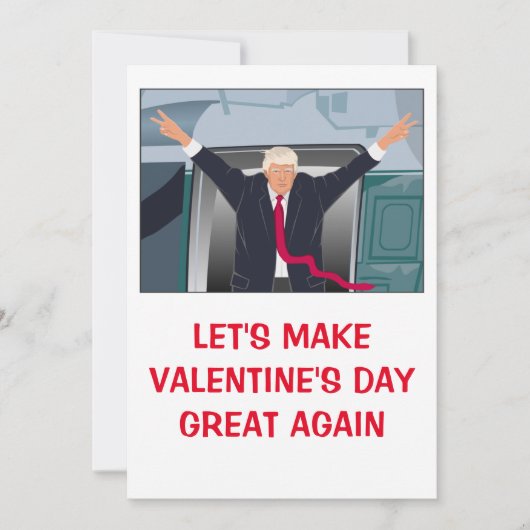 donald trump Valentijnsdag FUNNY Holiday Card Feestdagenkaart (Voorkant)
