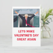 donald trump Valentijnsdag FUNNY Holiday Card Feestdagenkaart (Staand voorkant)