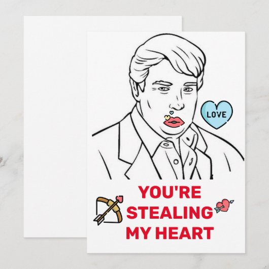 donald trump Valentijnsdag FUNNY Holiday Card Feestdagenkaart (Voorkant / Achterkant)
