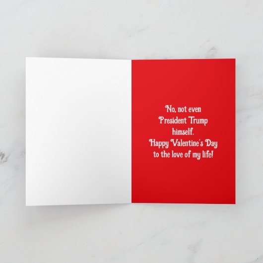 Donald Trump Valentijnsdag van vrouw naar man Feestdagen Kaart (Binnen)