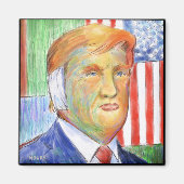 Donald Trump Van Gogh Magnet (Voorkant)