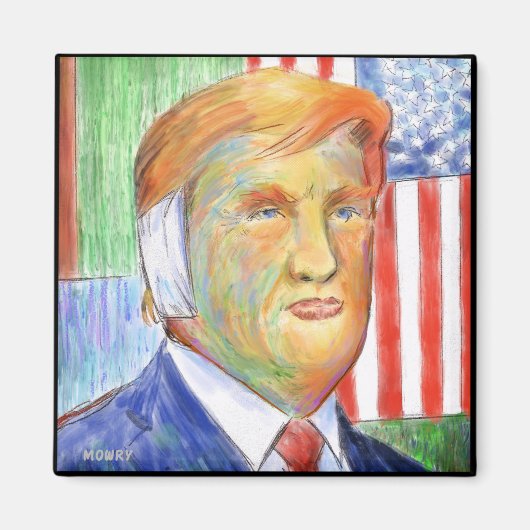 Donald Trump Van Gogh Magnet (Voorkant)