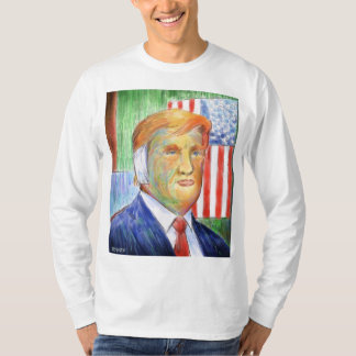 Donald Trump Van Gogh shirt met lange mouwen