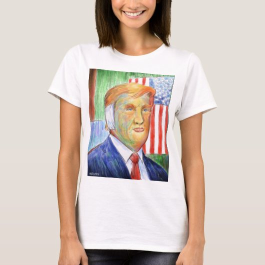Donald Trump Van Gogh T-shirt voor vrouwen (Voorkant)