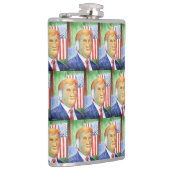 Donald Trump Van Gogh Vinyl verpakte fles Heupfles (Rechts)