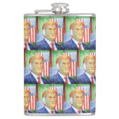Donald Trump Van Gogh Vinyl verpakte fles Heupfles (Voorkant)