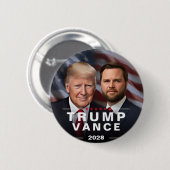 Donald Trump Vance 2028Verkiezingen Ronde Button 5,7 Cm (Voorkant /achterkant)