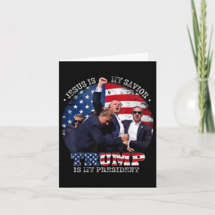 Donald Trump vecht tegen Jezus is mijn redder Trum Kaart