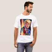 DONALD TRUMP VECHT, VECHT, VECHT TEGEN FUTURISTISC T-SHIRT (Voorkant volledig)