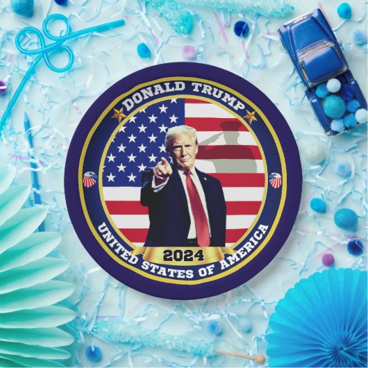 Donald Trump Verenigde Staten Papieren Bordje (Feest)