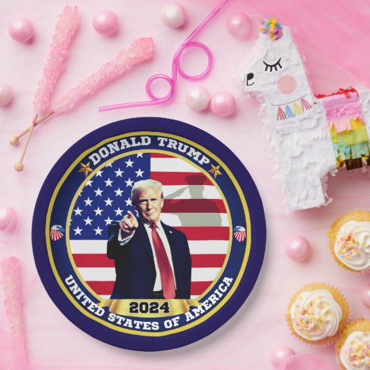 Donald Trump Verenigde Staten Papieren Bordje (Feest)