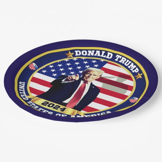 Donald Trump Verenigde Staten Papieren Bordje (Gekanteld)