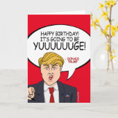 Donald Trump Verjaardag - Het wordt Yuuge! Kaart (Gele Bloem)