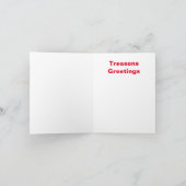 Donald Trump VERRAAD GROET Kerstmis Feestdagen Kaart (Binnen)