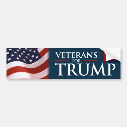 Donald Trump veteranen voor Trump 2016 Bumpersticker (Voorkant)