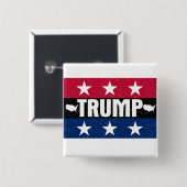 Donald Trump Vierkante Button 5,1 Cm (Voorkant /achterkant)