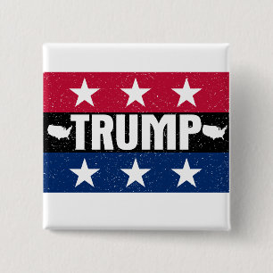 Donald Trump Vierkante Button 5,1 Cm
