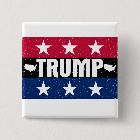 Donald Trump Vierkante Button 5,1 Cm (Voorkant)