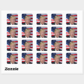 DONALD TRUMP VIERKANTE STICKER (Vel)