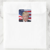DONALD TRUMP VIERKANTE STICKER (Tas)