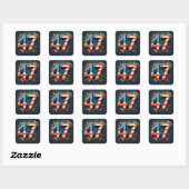Donald Trump Vierkante Sticker (Vel)