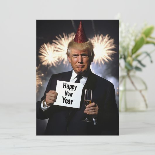 Donald Trump viert nieuwjaar in stijl Kaart (Staand voorkant)