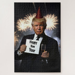Donald Trump viert nieuwjaar in stijl Legpuzzel