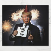 Donald Trump viert nieuwjaar in stijl Sparkling Wijnetiket (Enkel label)