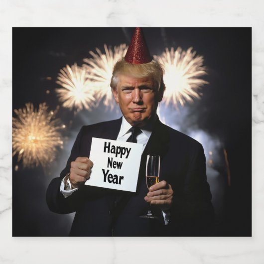 Donald Trump viert nieuwjaar in stijl Sparkling Wijnetiket (Enkel label)