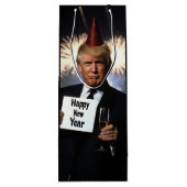 Donald Trump viert nieuwjaar in stijl Wijn Cadeautas (Achterkant)