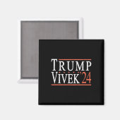 Donald Trump Vivek Ramaswamy 2024 President Republ Magneet (Voorkant / Achterkant)