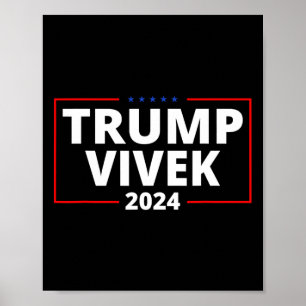 Donald Trump Vivek Ramaswamy 2024 President Republ Poster