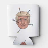 Donald Trump Voodoo Doll Pin Illustratie Blikjeskoeler (Achterkant)
