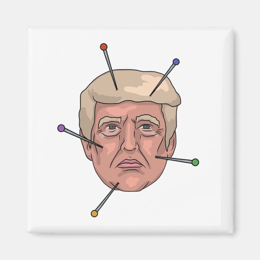 Donald Trump Voodoo Doll Pin Illustratie Magneet (Voorkant)
