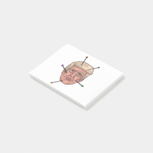 Donald Trump Voodoo Doll Pin Illustratie Post-it® Notes (Schuin)