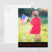 Donald Trump voor President 2016 Briefkaart (Voorkant / Achterkant)