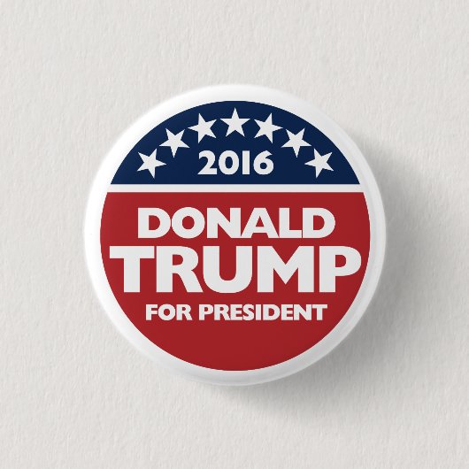 Donald Trump voor president 2016 Ronde Button 3,2 Cm (Voorkant)